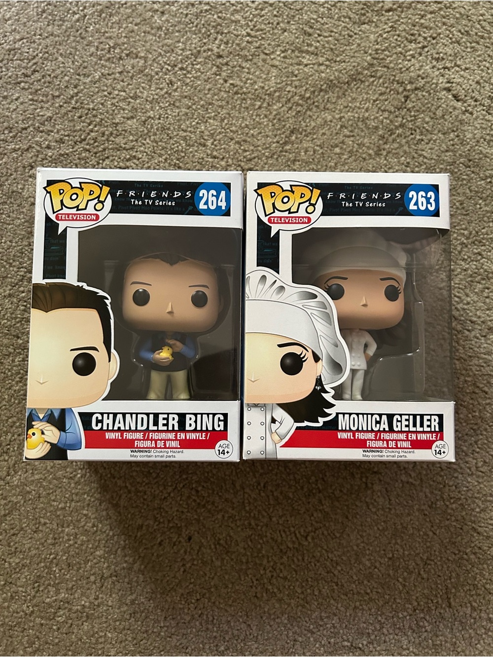Funko POP! Television Friends Monica Geller #263 And Chandler Bing #264